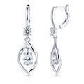 Boucles d'oreilles Bérénice – Argent 925 & Zirconiums Blanc Cristallin