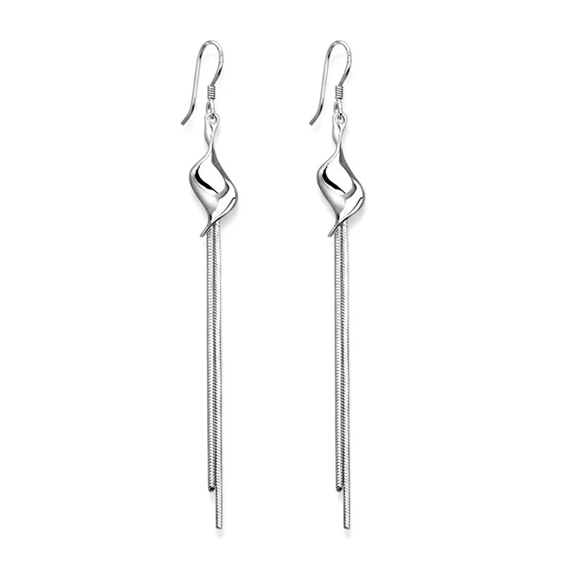 Boucles d'Oreilles Tombantes Benicia – Argent 925 & Zirconiums | Joaillerie Contemporaine