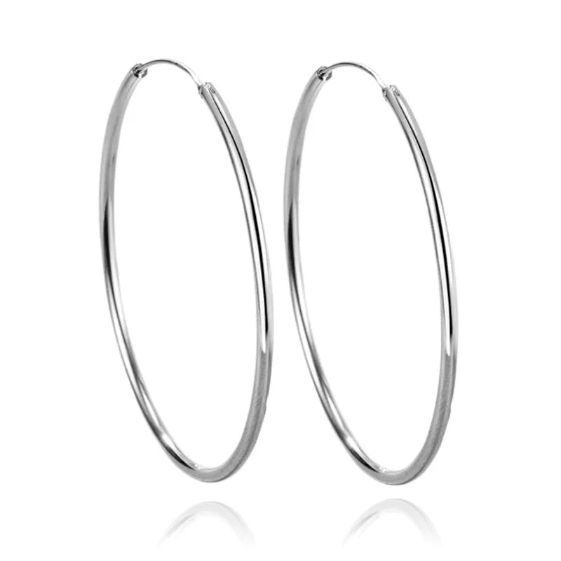 ✨ Créoles Aliyah Argent 925 Poinçon Certifié | 50mm | Élégance Intemporelle