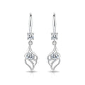 Boucles d'Oreilles Tombantes Auxane – Argent 925 & Zirconiums | Allure Contemporaine & Épurée