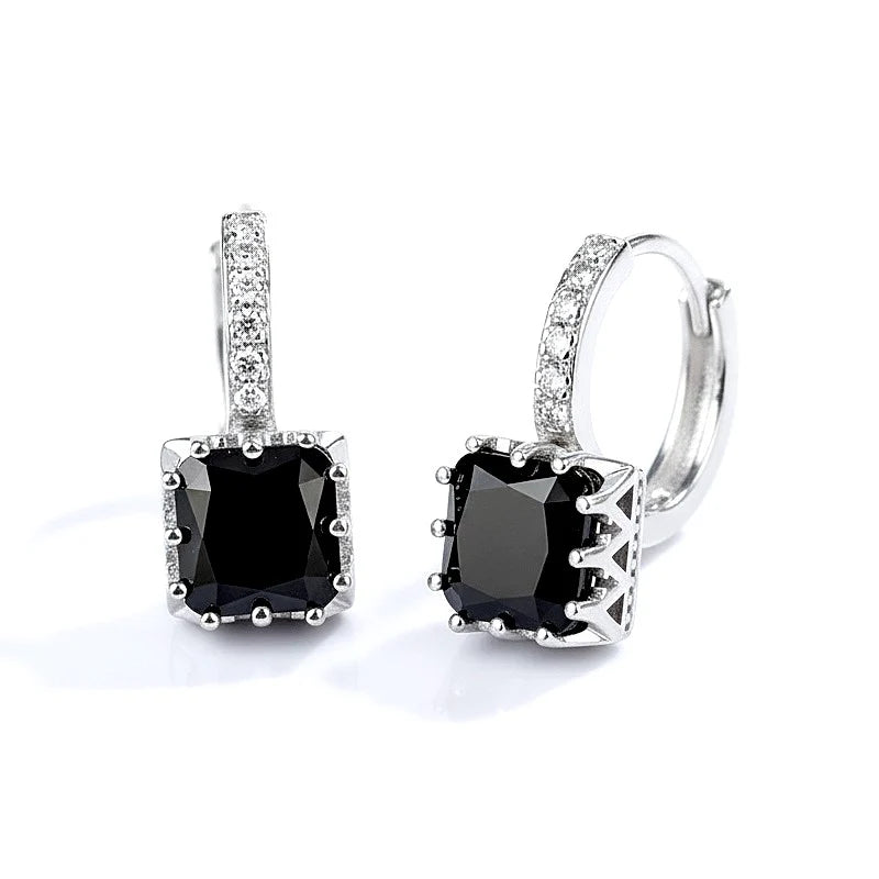 Boucles d'oreilles tombantes argent 925 – Modèle Inès-Marie | Créoles élégantes zirconiums
