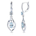 Boucles d'Oreilles Lauréline – Zirconiums Bleu Profond & Argent 925