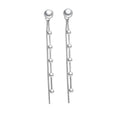 ✨ Boucles d'Oreilles Albane Argent 925 Poinçonné | Cascade de Perles & Zirconiums | 75mm