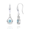 Boucles d'oreilles Kamilla – Argent 925 & Zirconium Bleu