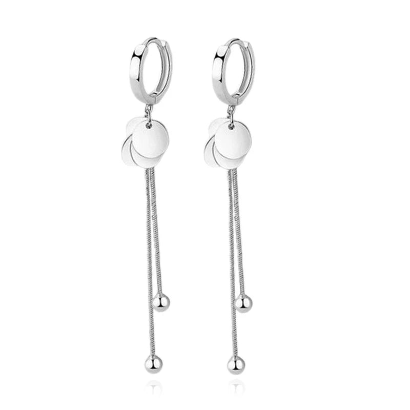 ✨ Boucles d'Oreilles Tombantes Zélie Argent 925 Poinçon Certifié | Zirconiums | 75mm