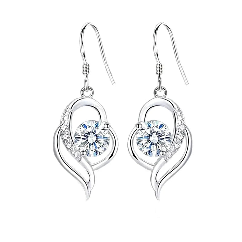Boucles d'Oreilles Tombantes Bérengère – Argent 925 & Zirconiums | Sophistication Intemporelle