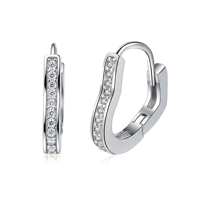 Créoles Cœur Argent 925 – Zirconiums Sertis, Finesse & Éclat
