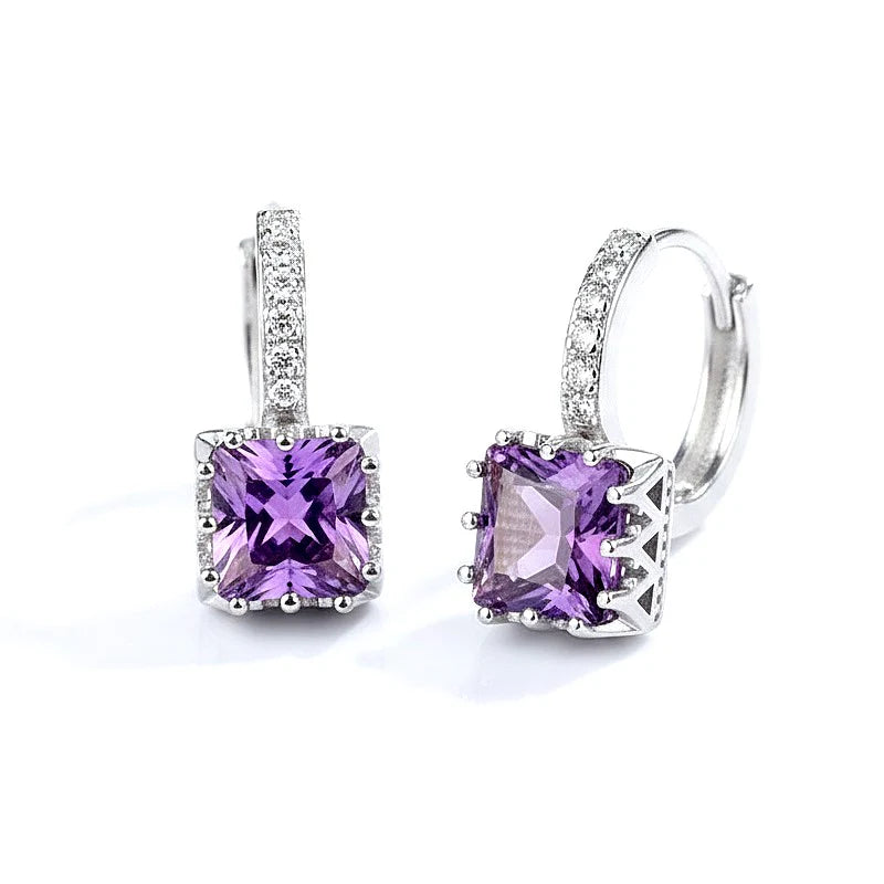 Boucles d'Oreilles Tombantes Marie-France – Argent 925 & Zirconiums | Élégance Intemporelle