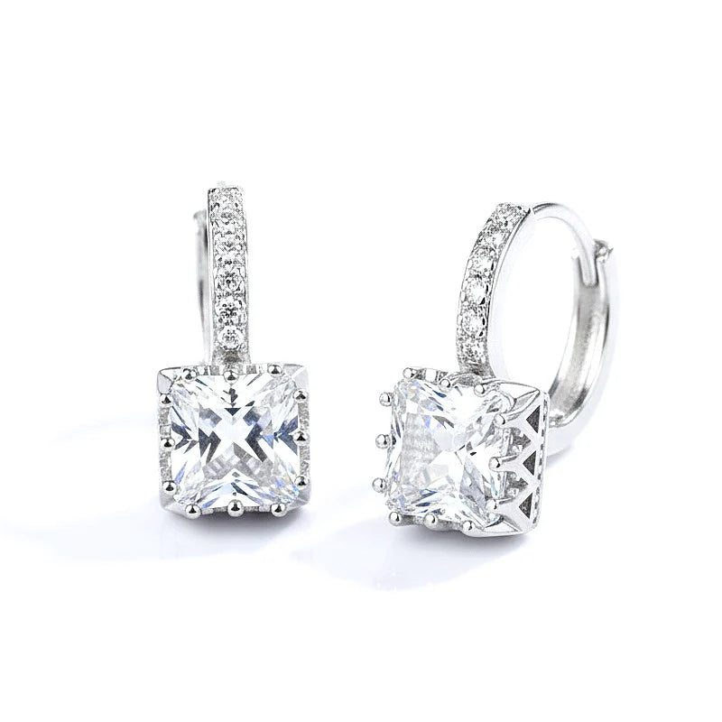 Boucles d'Oreilles Tombantes Marie-Sophie – Argent 925 & Zirconiums