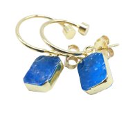 Boucles d'oreilles Argent 925 'Arche Doré' - Apatite - Plaquées Or
