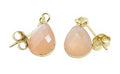 Boucles d'oreilles Argent 925 'Ondée Dorée' - Pierre de Soleil - Plaquées Or