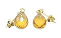 Boucles d'oreilles Argent 925 'Ondée Dorée' - Citrine - Plaquées Or