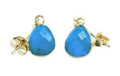 Boucles d'oreilles Argent 925 'Ondée Dorée' - Apatite - Plaquées Or