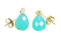 Boucles d'oreilles Argent 925 'Ondée Dorée' - Amazonite - Plaquées Or