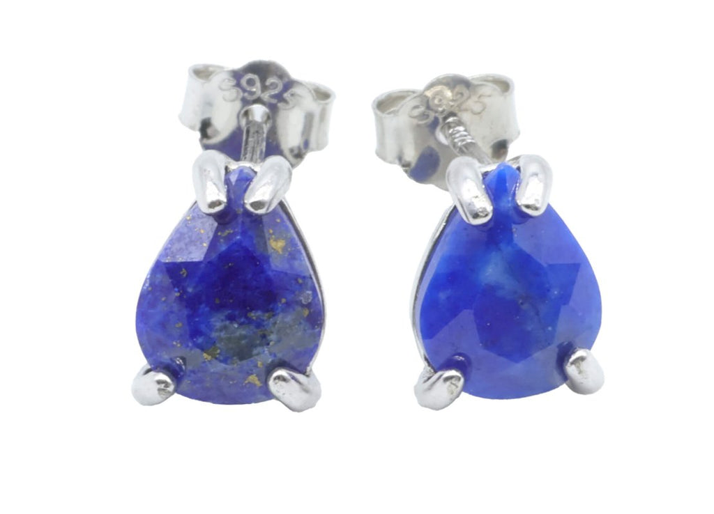 Boucles d'Oreilles Argent 925 Poinçon | Lapis Lazuli Naturel Taille Larme – Sagesse Royale & Prestige