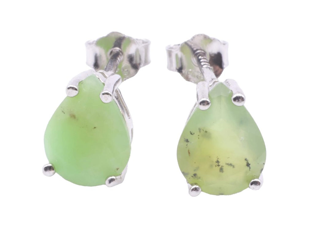 Boucles d'Oreilles Argent 925 Poinçon | Jade Verte Naturelle Taille Larme – Sérénité & Harmonie