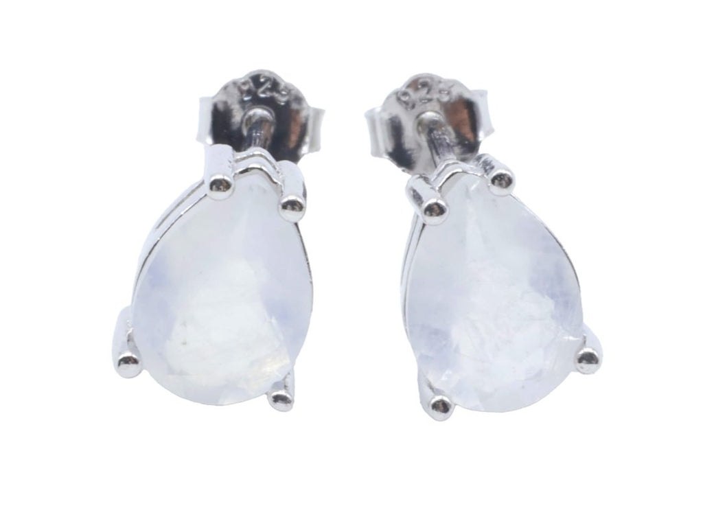 Boucles d'Oreilles Argent 925 Poinçon | Pierre de Lune Naturelle Taille Larme – Féminité & Magie Lunaire