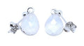 Boucles d'oreilles Argent 925 'Ondée Argentée' - Pierre de Lune