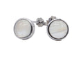 Boucles d'oreilles Argent 925 Pierre de Lune ronde polie