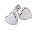 Boucles d'Oreilles Argent 925 Poinçon | Pierre de Lune Naturelle Forme Cœur – Magie Lunaire, Féminité & Amour