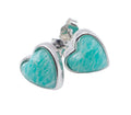 Boucles d'oreilles Argent 925 Amazonite Cœur