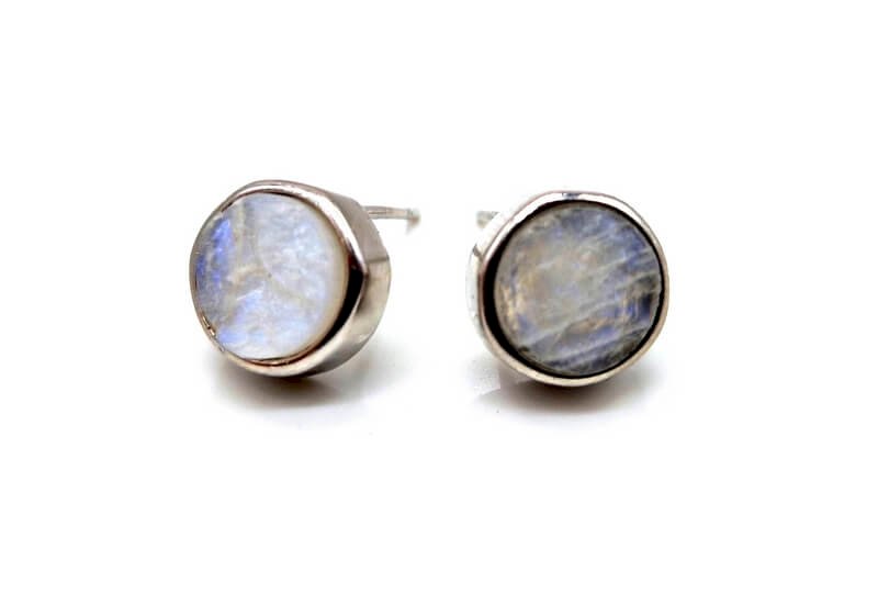 Boucles d'Oreilles Argent 925 Poinçon | Labradorite Brute Naturelle – Protection, Magie & Aurores Boréales