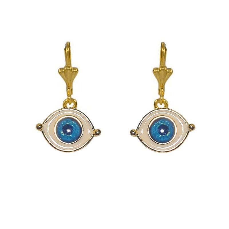 Boucles d'Oreilles Pendantes Œil Protecteur – Bijou Doré Oriental