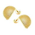 Boucles d'Oreilles Demi-Lune – Géométrie Lunaire Dorée à l'Or Fin