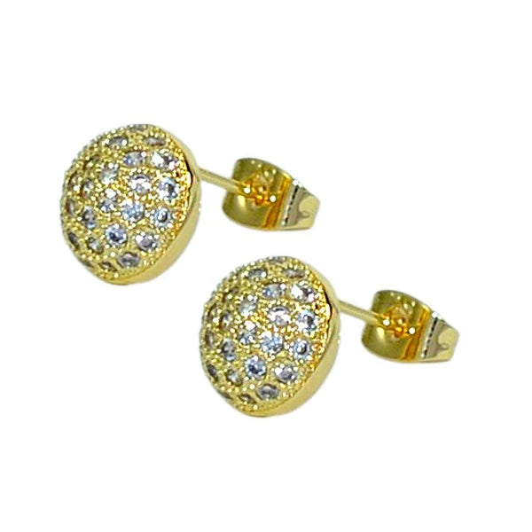 Boucles d'Oreilles Demi Boule Dorées – Plaqué Or 1 Micron | 10 mm