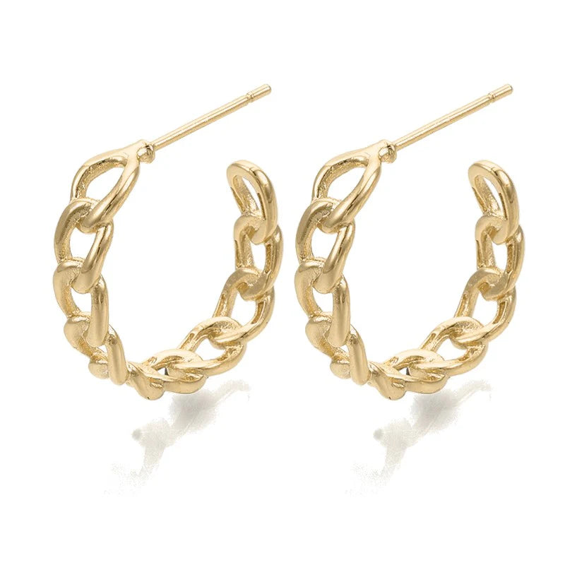 Boucles d'Oreilles Dorées Femme – Élégance Intemporelle 20mm | Plaqué Or 1 Micron