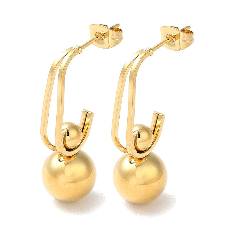 Boucles d'Oreilles Pendantes Dorées – Élégance Intemporelle Plaquées Or 1 Micron