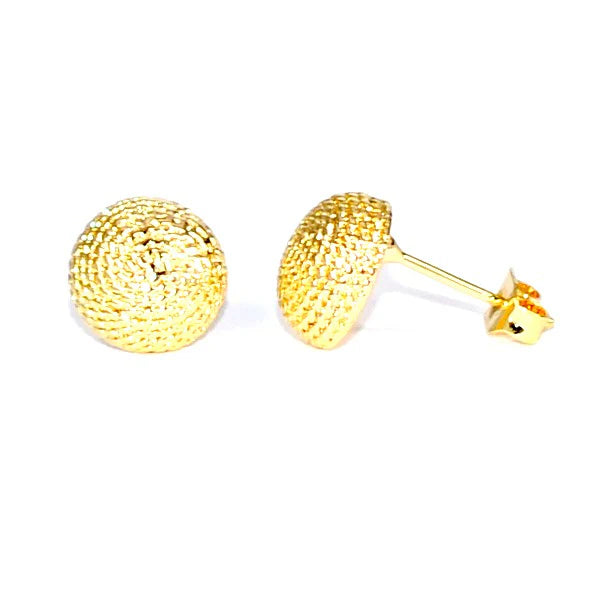 Boucles d'Oreilles Puces Dorées 9mm – Plaqué Or 1 Micron