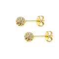 Boucles d'Oreilles Boules Zirconiums – Éclat Doré Intemporel