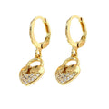 Boucles d'Oreilles Cœur Cadenas – Symbole d'Amour Éternel | Plaqué Or