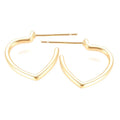 Boucles d'Oreilles Créoles Cœur – Plaqué Or 1 Micron | 15 mm
