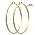 Créoles Ciselées Zig-Zag – Boucles d'Oreilles Dorées Plaquées Or 1 Micron