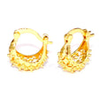 Boucles d'Oreilles Pendantes Petites Créoles – Plaqué Or 1 Micron