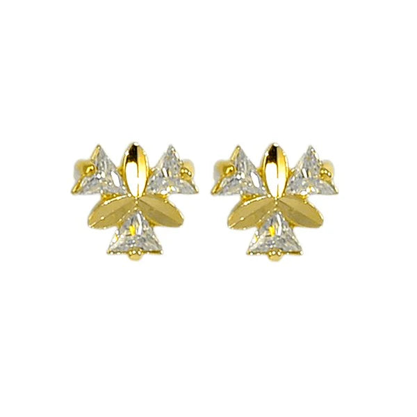 Boucles d'Oreilles Trident Dorées – Plaqué Or 1 Micron | 10 mm