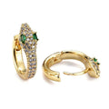 Boucles d'Oreilles Créoles Serpent Dorées | Bijou Femme Plaqué Or