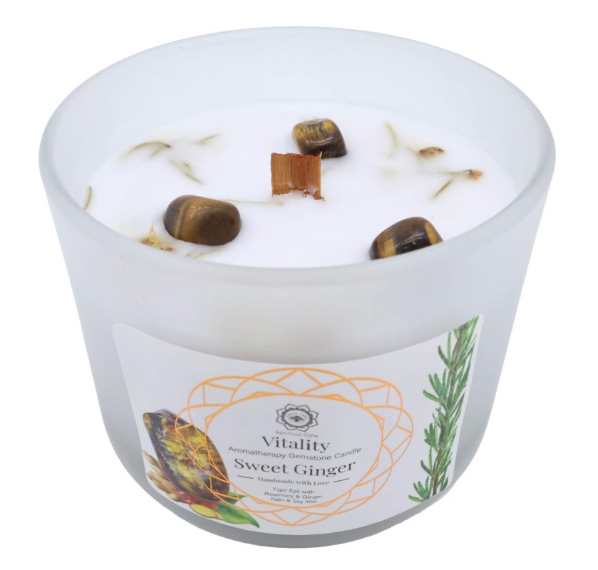 Bougie Green Tree 'Vitalité' Oeil de Tigre + Gingembre doux 256g