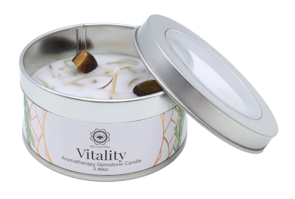 Bougie Green Tree 'Vitalité' Oeil de Tigre + Gingembre doux 70g
