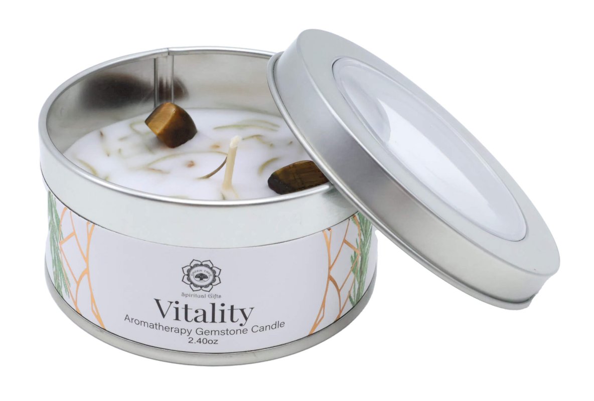 Bougie Green Tree 'Vitalité' Oeil de Tigre + Gingembre doux 70g