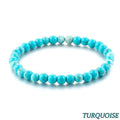Bracelet Turquoise – Pierre Naturelle 6mm – Homme & Femme