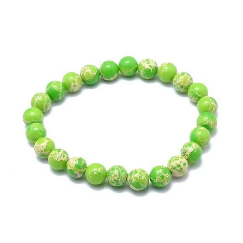Bracelet Régalite Verte Pierre Naturelle 10 mm – Élastique Unisexe