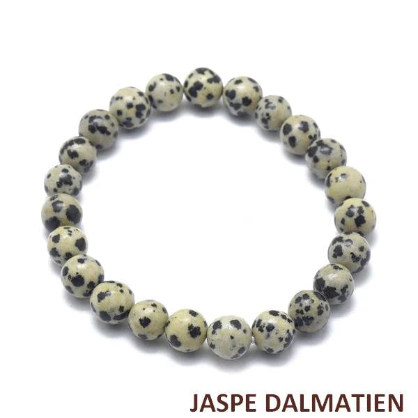 Bracelet Jaspe Dalmatien Pierre Naturelle 6mm – Homme & Femme