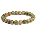 Bracelet Pierre Naturelle Unakite 10 mm – Homme & Femme