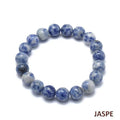 Bracelet Jaspe Taché Bleu Pierre Naturelle 8 mm – Élastique Unisexe