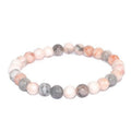 Bracelet Pierre Naturelle Jaspe Zébré Rose 10 mm – Homme & Femme