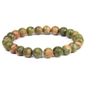 Bracelet Unakite Pierre Naturelle 8 mm – Élastique Unisexe
