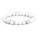 Bracelet Howlite Pierre Naturelle 8 mm – Élastique Unisexe